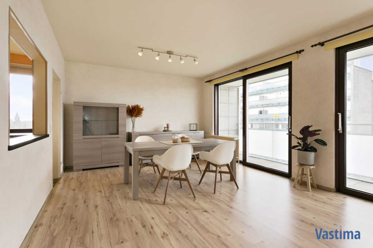 Appartement Te koop Asse - Lichtrijk hoekappartement met 2 slaapkamers, 2 terrassen en garage