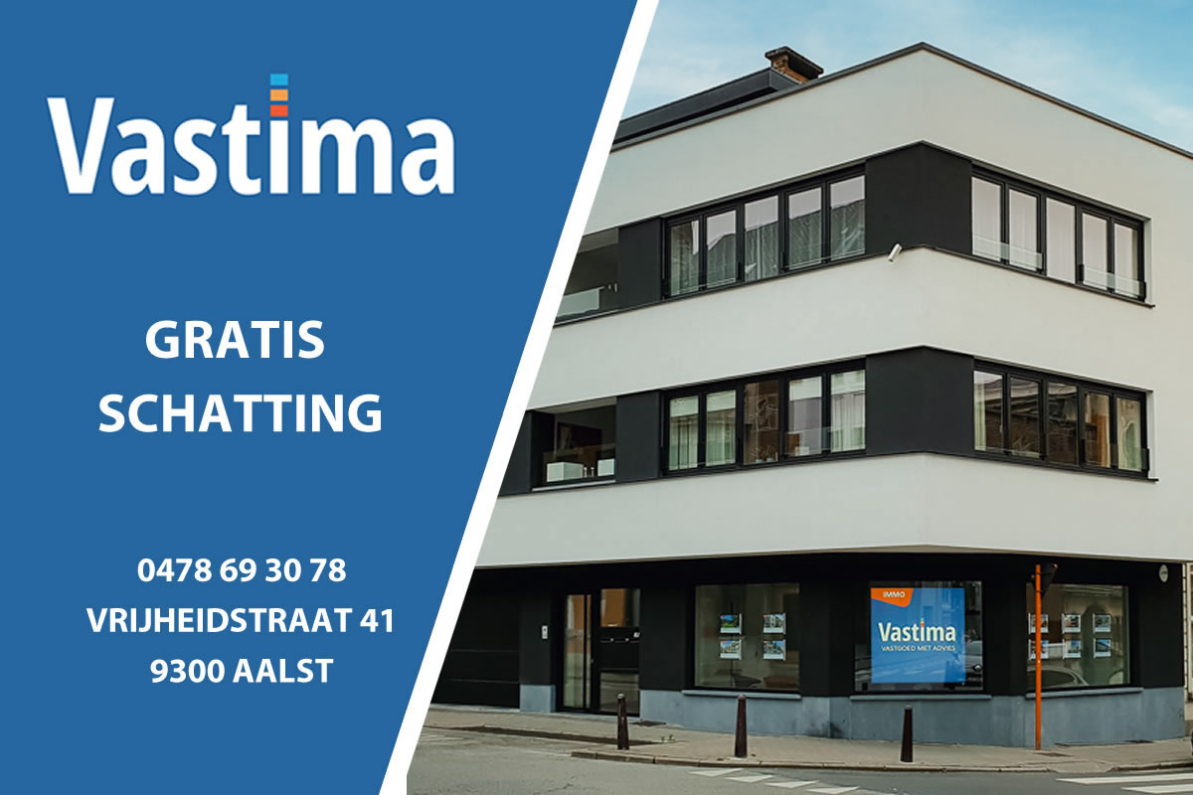 Immo Vastima - Appartement Verkocht Aalst - Gelijkvloersappartement met 3 slaapkamers in rustige buurt