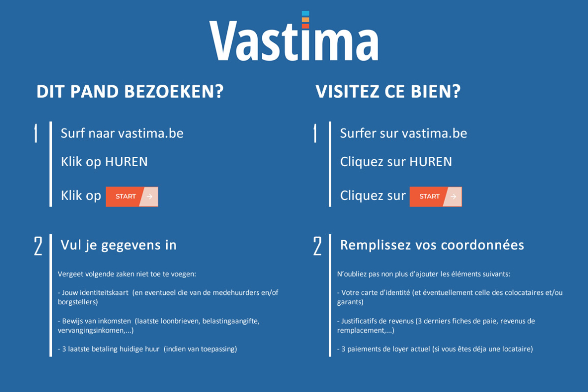 Immo Vastima - Appartement Te huur Aalst - Lichtrijk leefappartement met 2 slaapkamers en terras