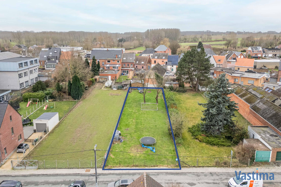 Immo Vastima - Grond Te koop Denderwindeke - Zuidwest georiënteerde bouwgrond in éénrichtingsstraat