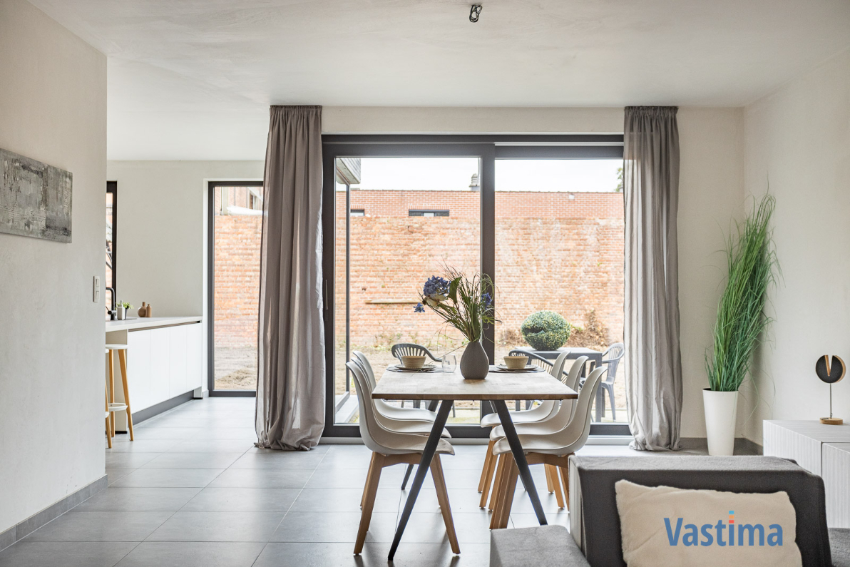 Immo Vastima - Huis Te koop Denderleeuw - Nieuwbouw gesloten woning met 3 slaapkamers, garage en tuin