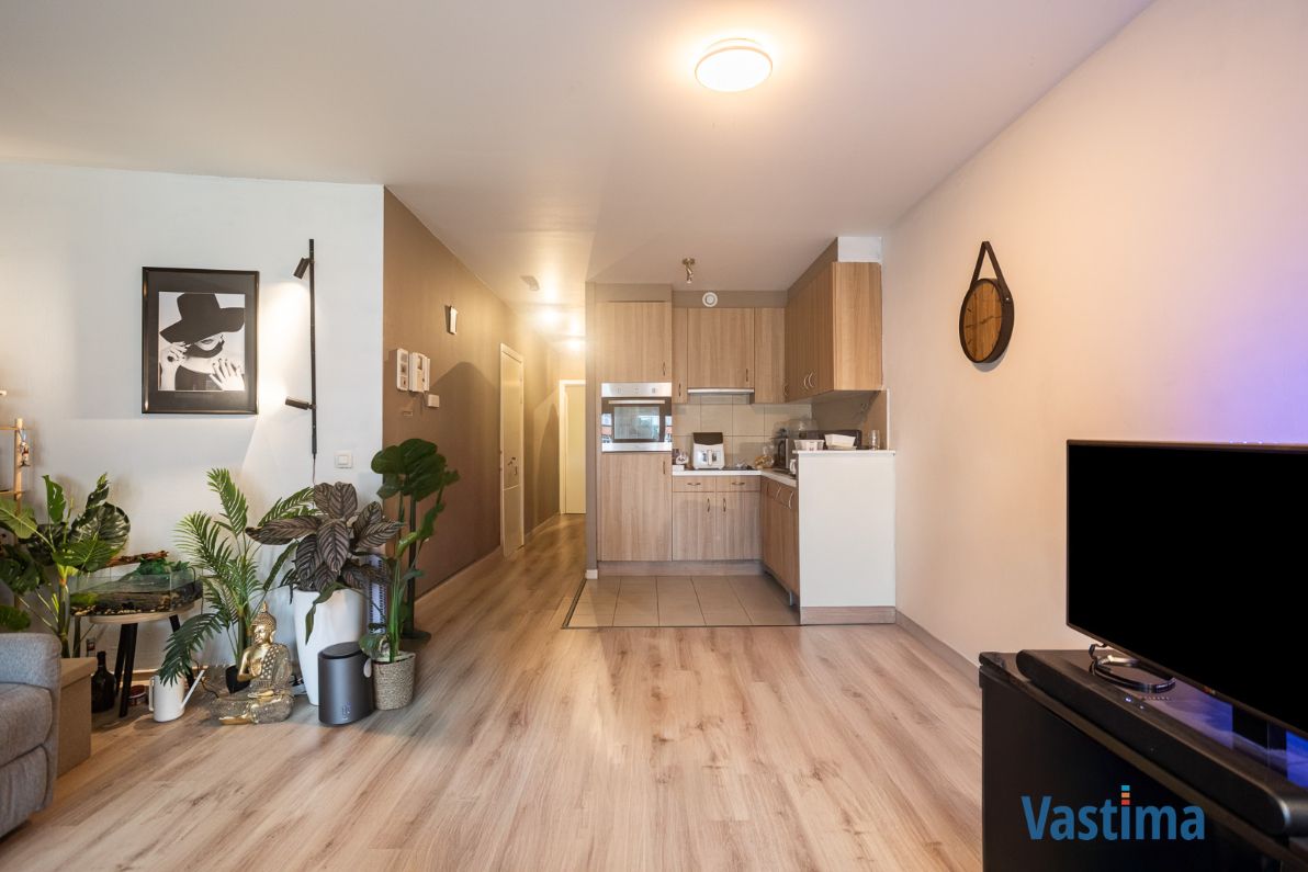 Immo Vastima - Appartement Te huur Erembodegem - Appartement met terras en parking aan de oevers van de Dender
