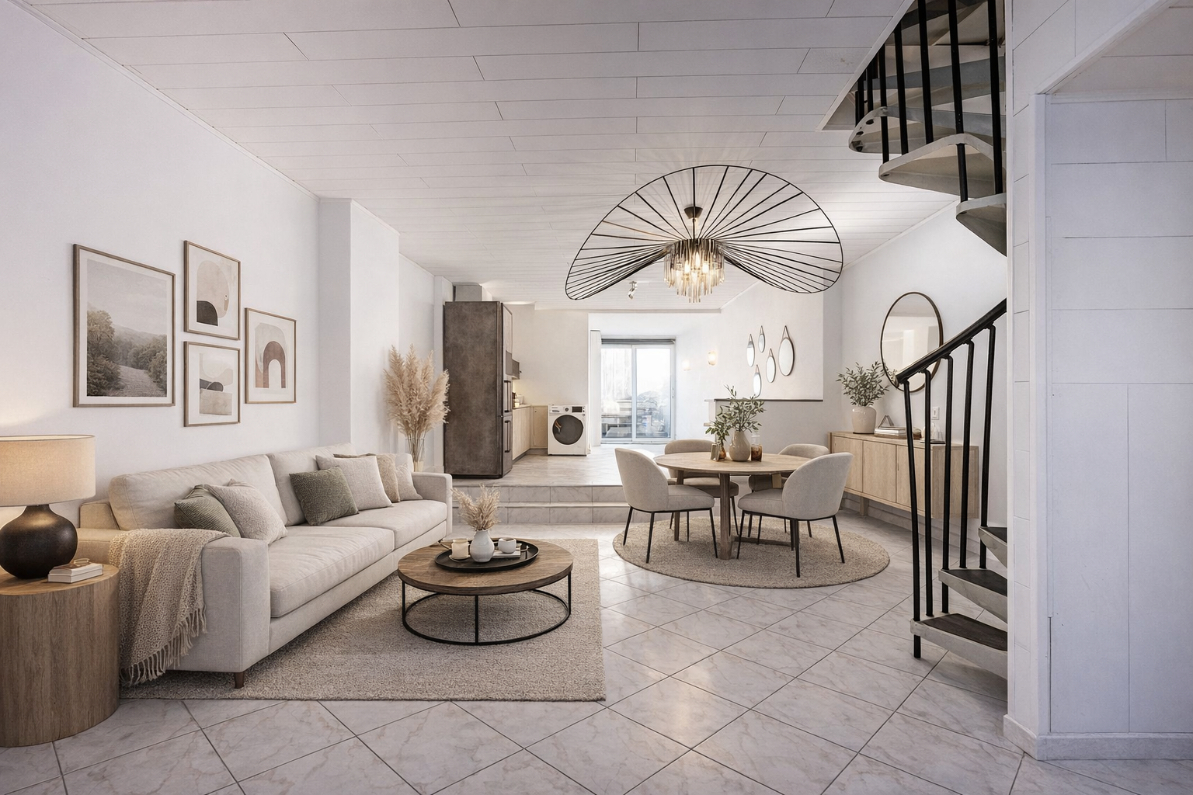 Immo Vastima - Huis Te koop Aalst - Lichtvolle starterswoning met zuid gerichte tuin