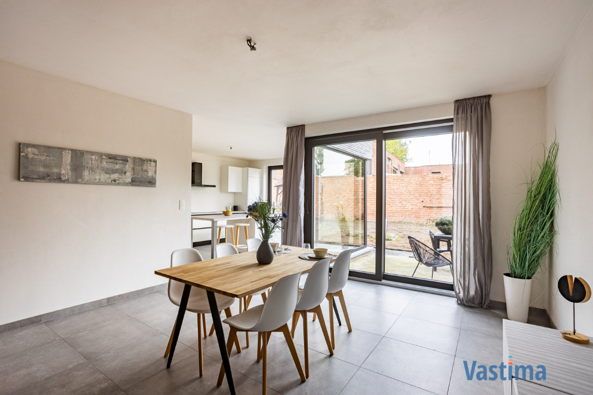 Immo Vastima - Huis Te koop Denderleeuw - Nieuwbouw gesloten woning met 3 slaapkamers, garage en tuin