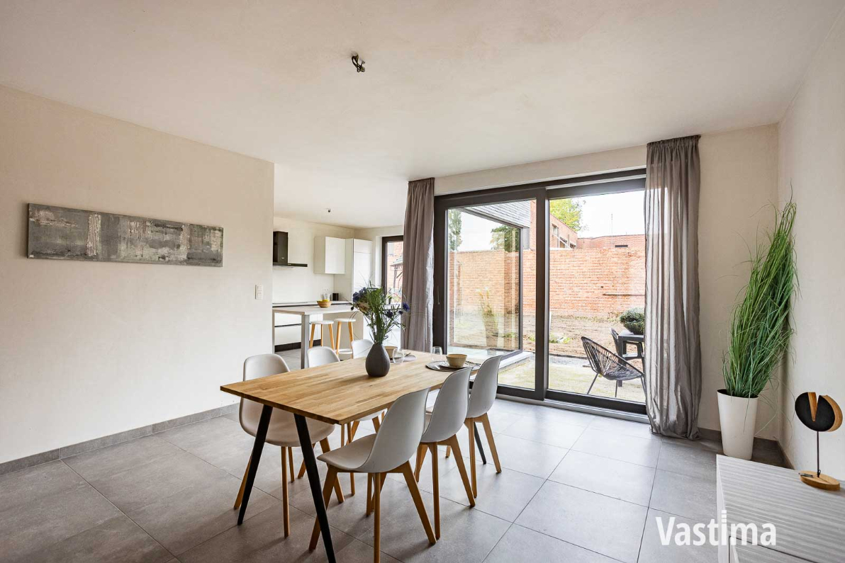 Immo Vastima - Huis Te koop Denderleeuw - Nieuwbouw gesloten woning met 3 slaapkamers, garage en tuin