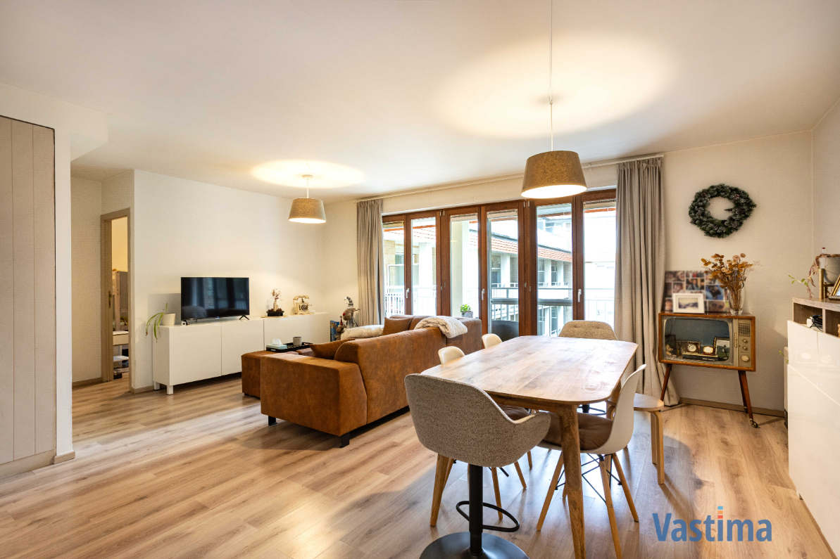 Immo Vastima - Appartement Te huur Erembodegem - Appartement met 2 slaapkamers en parking aan de oevers van de Dender