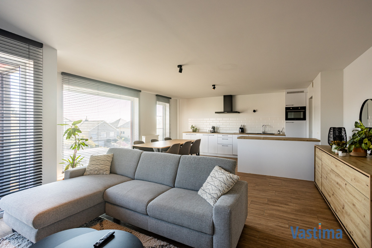 Immo Vastima - Appartement Te koop Bambrugge - Energiezuinig appartement met 2 slaapkamers, terras en zicht op groen