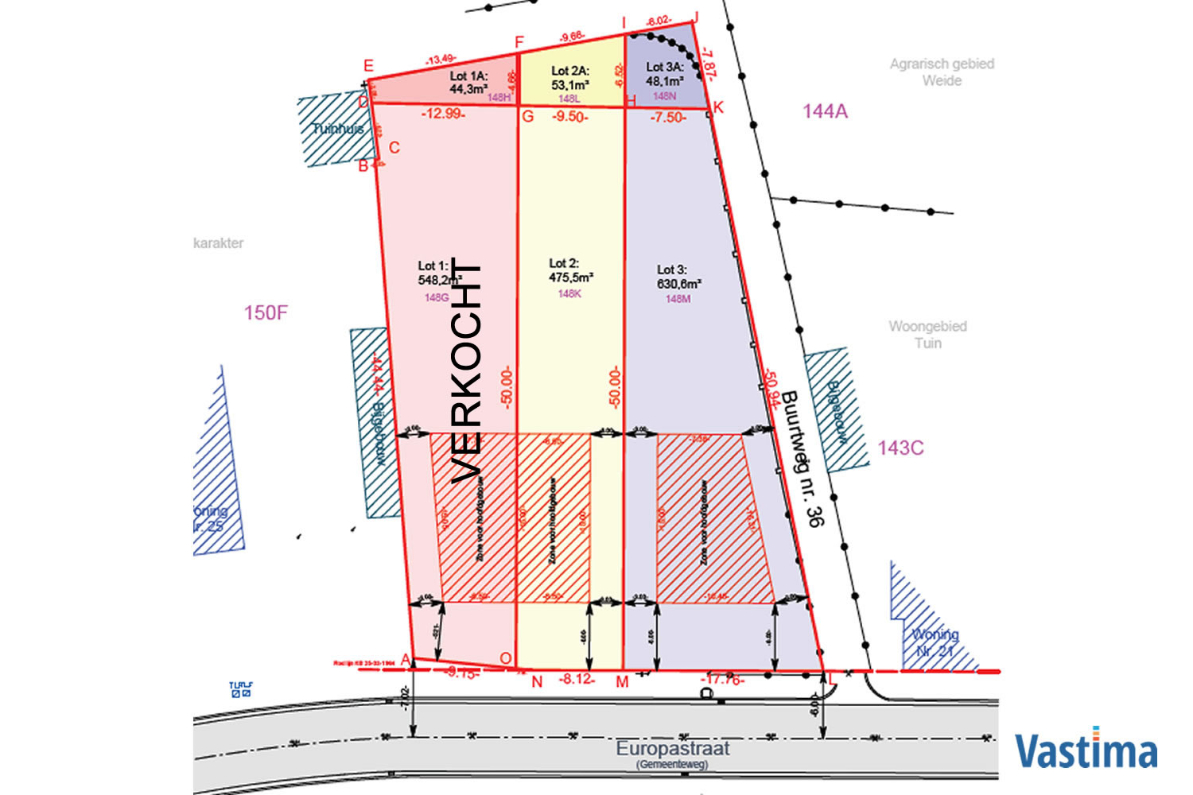 Immo Vastima - Grond Te koop Baardegem - Bouwgrond voor halfopen bebouwing in Baardegem - Lot 02